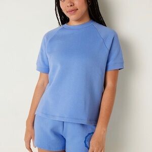 SLEEVE CREWNECK SWEATSHIRT BLUE SIZE M PINK  …